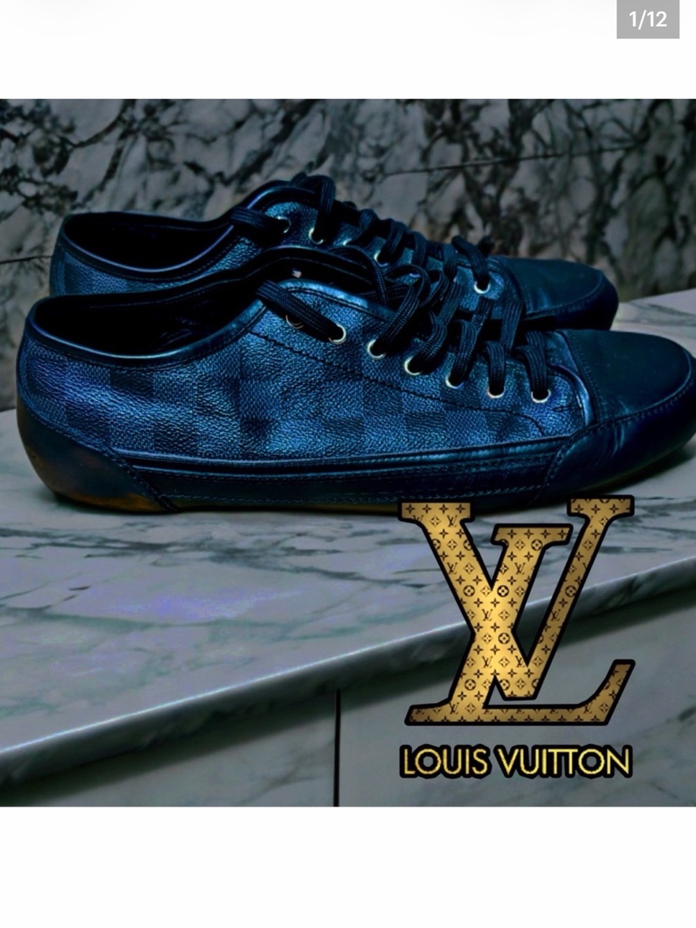 Louis Vuitton Damier Graphite Low-Top Sneakers (Size 11) 🔥Cert. Authentic🔥